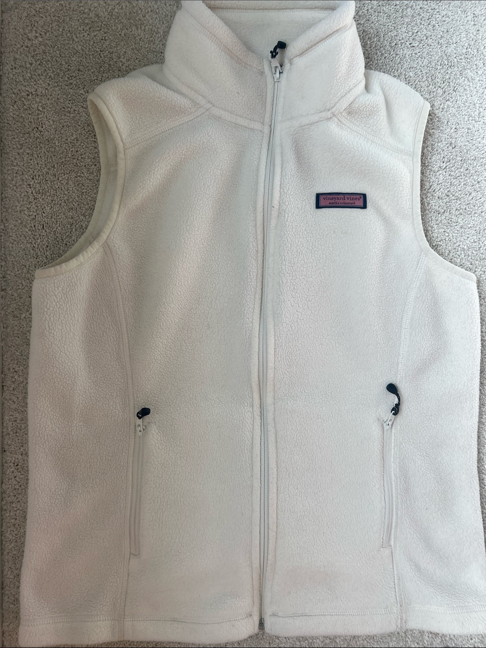Vineyard Vines Ivory Fleece Vest